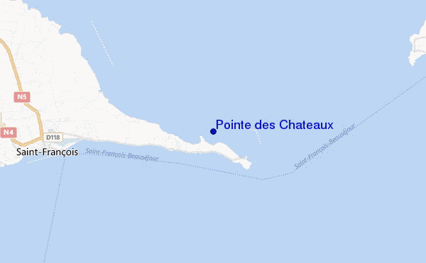 carte de localisation de Pointe des Chateaux