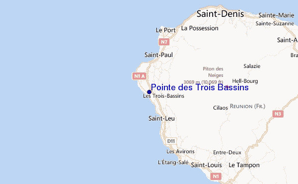 Pointe des Trois Bassins Location Map
