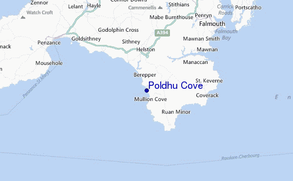 Poldhu Cove Location Map