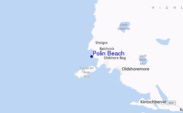 carte de localisation de Polin Beach
