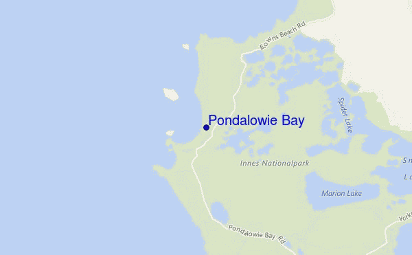 carte de localisation de Pondalowie Bay