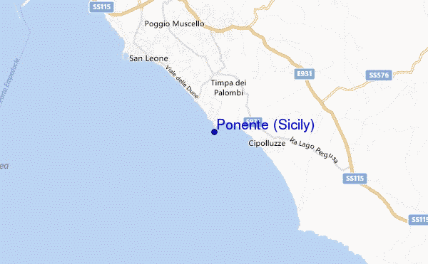carte de localisation de Ponente (Sicily)