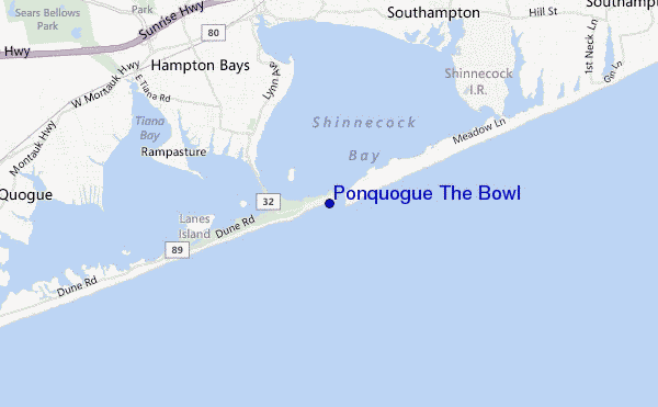 carte de localisation de Ponquogue The Bowl