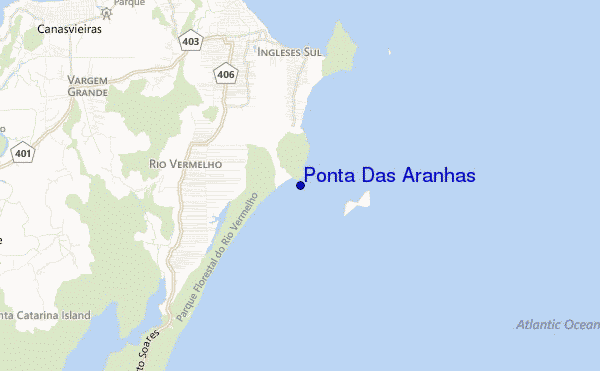 carte de localisation de Ponta Das Aranhas
