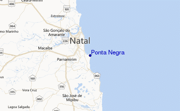Ponta Negra Location Map