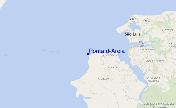 carte de localisation de Ponta d'Areia