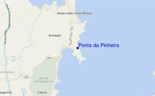 carte de localisation de Ponta da Pinheira