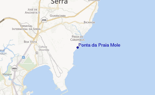 carte de localisation de Ponta da Praia Mole