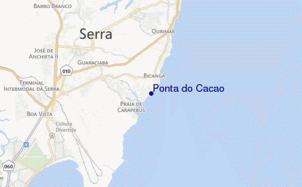 carte de localisation de Ponta do Cacao