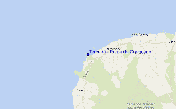 carte de localisation de Terceira - Ponta do Queimado