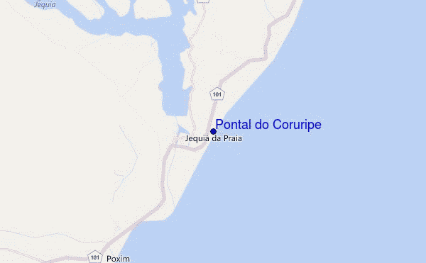 carte de localisation de Pontal do Coruripe