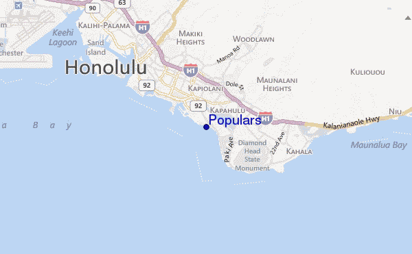 carte de localisation de Populars