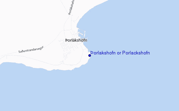 carte de localisation de Þorlákshöfn or Porlackshofn