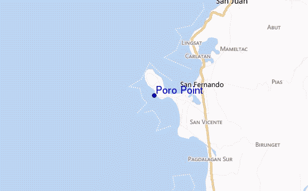 carte de localisation de Poro Point