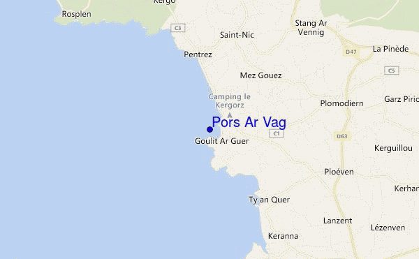 carte de localisation de Pors Ar Vag