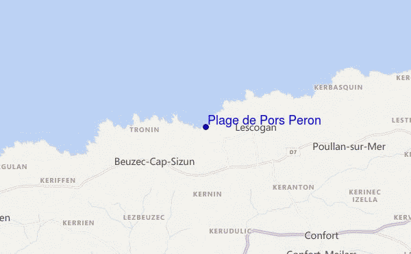 carte de localisation de Plage de Pors Peron