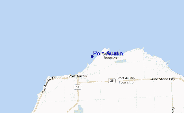 carte de localisation de Port Austin