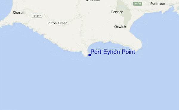 carte de localisation de Port Eynon Point