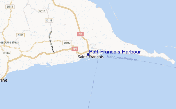 carte de localisation de Port Francois Harbour