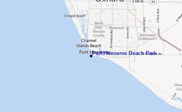 carte de localisation de Port Hueneme Beach Park