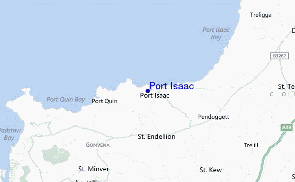 carte de localisation de Port Isaac