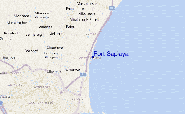 carte de localisation de Port Saplaya