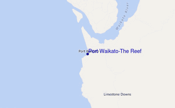 carte de localisation de Port Waikato-The Reef