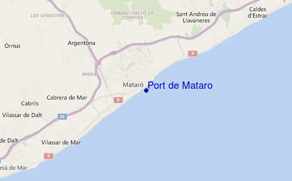 carte de localisation de Port de Mataro