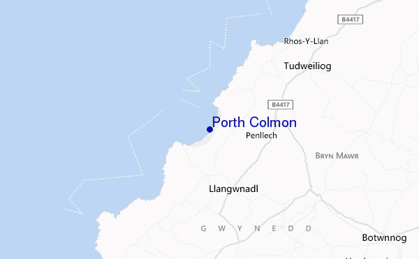 carte de localisation de Porth Colmon