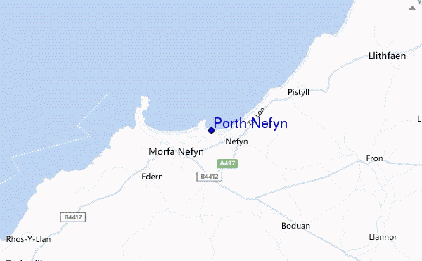 carte de localisation de Porth Nefyn