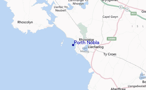 carte de localisation de Porth Nobla
