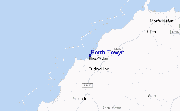 carte de localisation de Porth Towyn