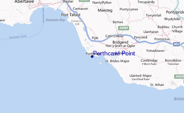 Porthcawl Point Location Map