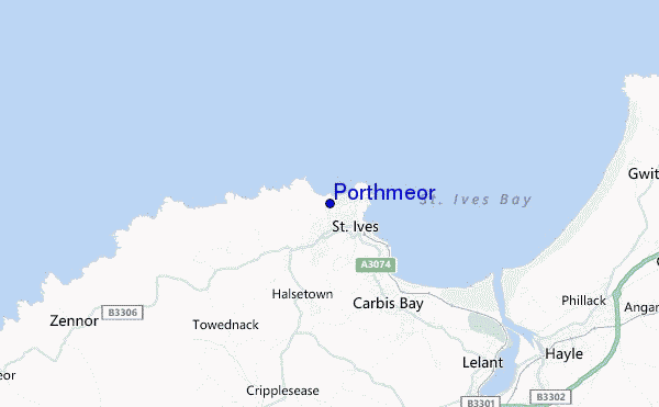 carte de localisation de Porthmeor