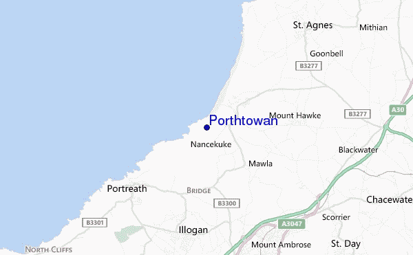 carte de localisation de Porthtowan