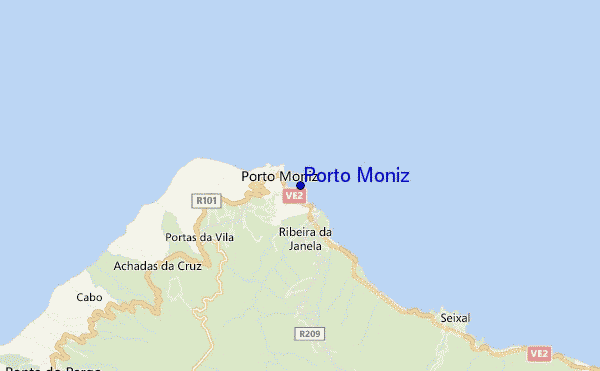 carte de localisation de Porto Moniz
