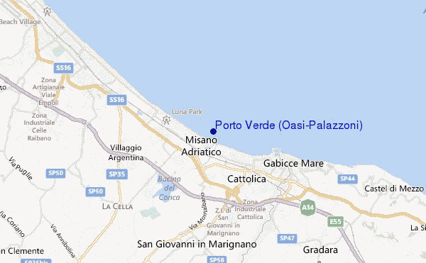 carte de localisation de Porto Verde (Oasi-Palazzoni)