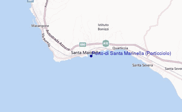 carte de localisation de Porto-di Santa Marinella (Porticciolo)