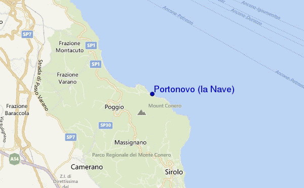 carte de localisation de Portonovo (la Nave)