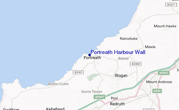 carte de localisation de Portreath Harbour Wall