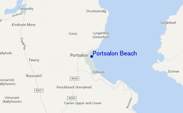carte de localisation de Portsalon Beach