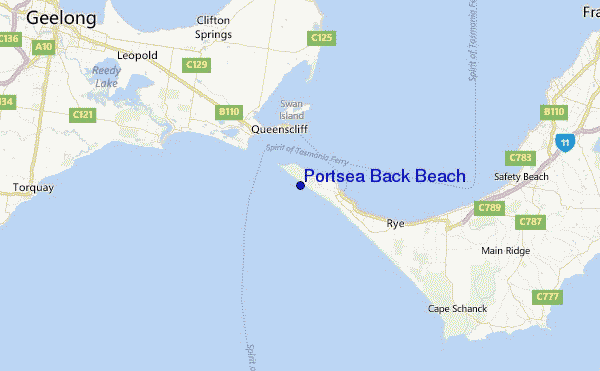 Portsea Back Beach Location Map
