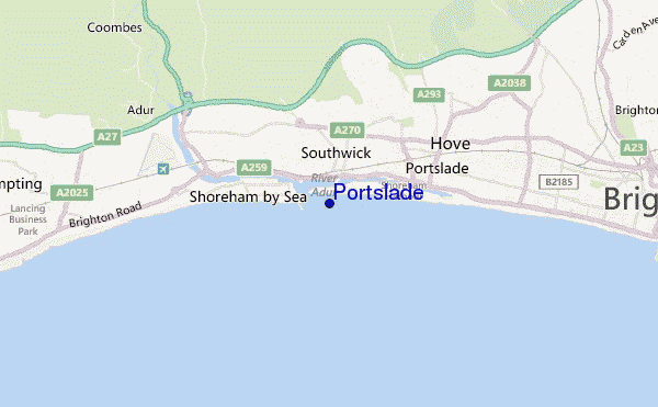 carte de localisation de Portslade