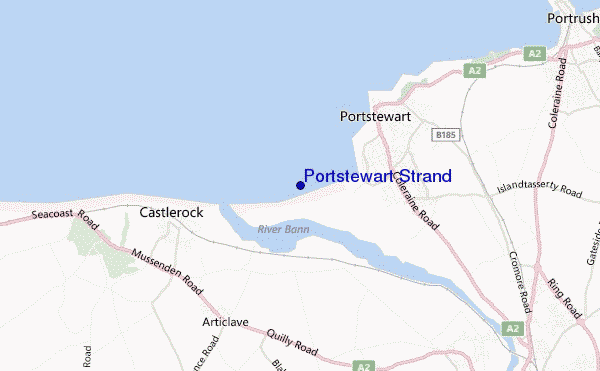 carte de localisation de Portstewart Strand