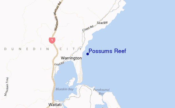 carte de localisation de Possums Reef