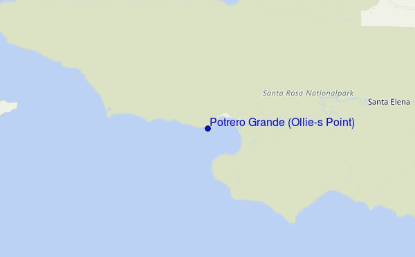 carte de localisation de Potrero Grande (Ollie's Point)