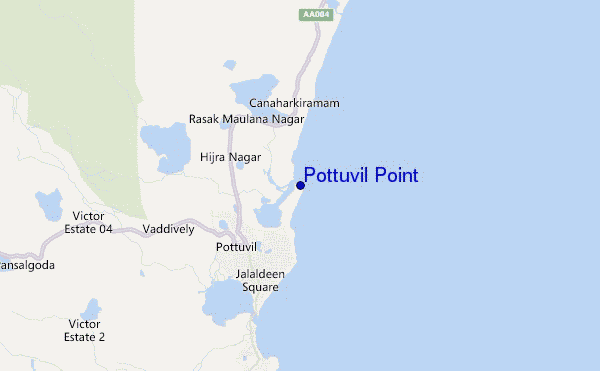 carte de localisation de Pottuvil Point