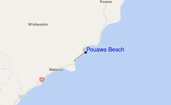 carte de localisation de Pouawa Beach