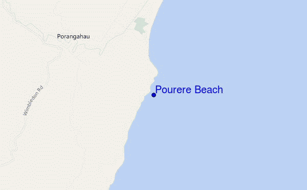 carte de localisation de Pourere Beach
