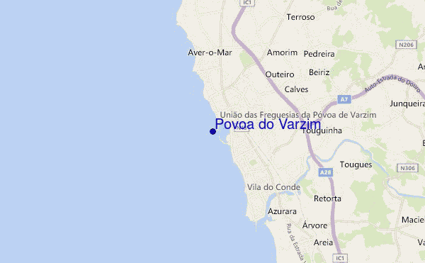 carte de localisation de Povoa do Varzim